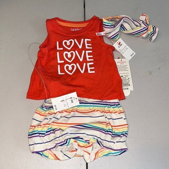 Cat & Jack Other - Nwt 0-3m cat and Jack pride outfit